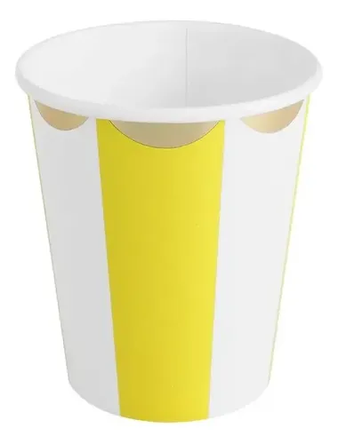 COPO PAPEL CIRCO AMARELO COM 10UN – SILVER PLÁSTIC