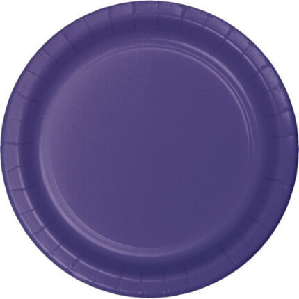 PRATO DE PAPEL LISO ROXO 18CM C/ 10UN - SILVER PLASTIC