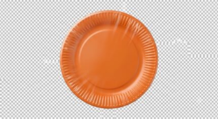 PRATO DE PAPEL LISO LARANJA 18CM C/ 10UN - SILVER PLASTIC