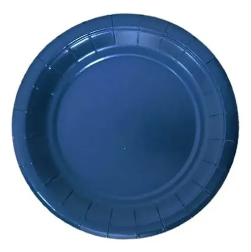 15566851418-d-nq-np-765989-mlb77256294072-072024-o.webp PRATO PAPEL LISO AZUL ROYAL 18CM C/ 10UN - SILVER PLASTIC - Imagem 1