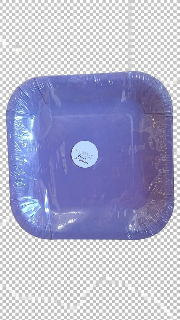 15567579934-watermarked-img-1627844851087431924.jpg PRATO DE PAPEL LISO LILÁS QUADRADO 18CM C/ 10UN - CELEBRAR - Imagem 1