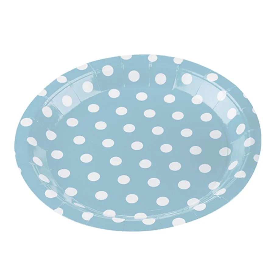 15567582306-dfb17b3653.webp PRATO DE PAPEL POÁ AZUL BEBÊ 18CM C/ 10UN - SILVER PLASTIC - Imagem 1