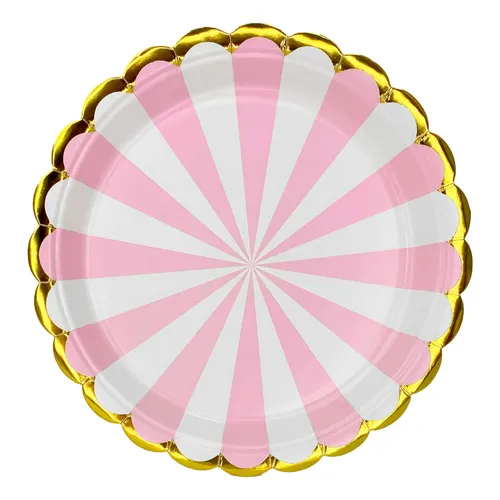15567595763-d-q-np-2x-859195-mlb92791996172-092025-p.webp PRATO DE PAPEL CIRCO ROSA BEBÊ COM 10 UNIDADES - SILVER PLASTIC - Imagem 1