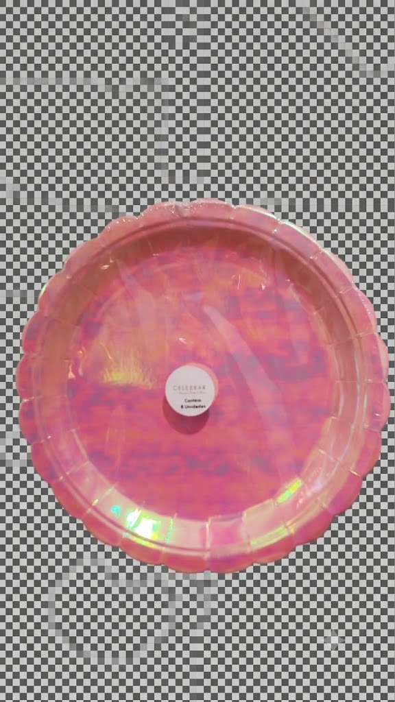 15567624935-watermarked-img-12752337917261984988.jpg PRATO DE PAPEL REDONDO FURTA-COR ROSA 23CM C/ 8UN - CELEBRAR - Imagem 1