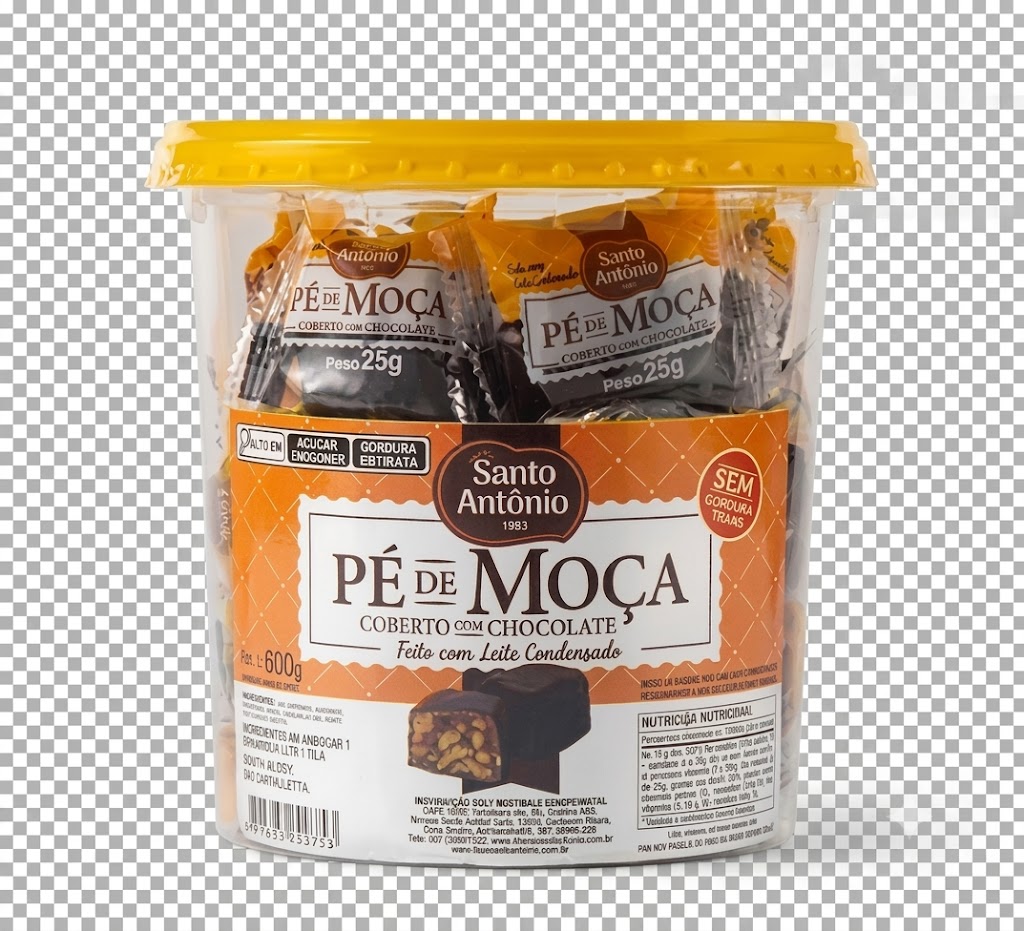 15571542235-watermarked-img-5944023910927900467.jpg PÉ DE MOÇA COM CHOCOLATE POTE 600G - SANTO ANTÔNIO - Imagem 1