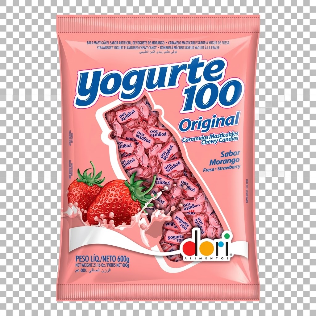 BALA YOGURTE100 MORANGO 600G – DORI