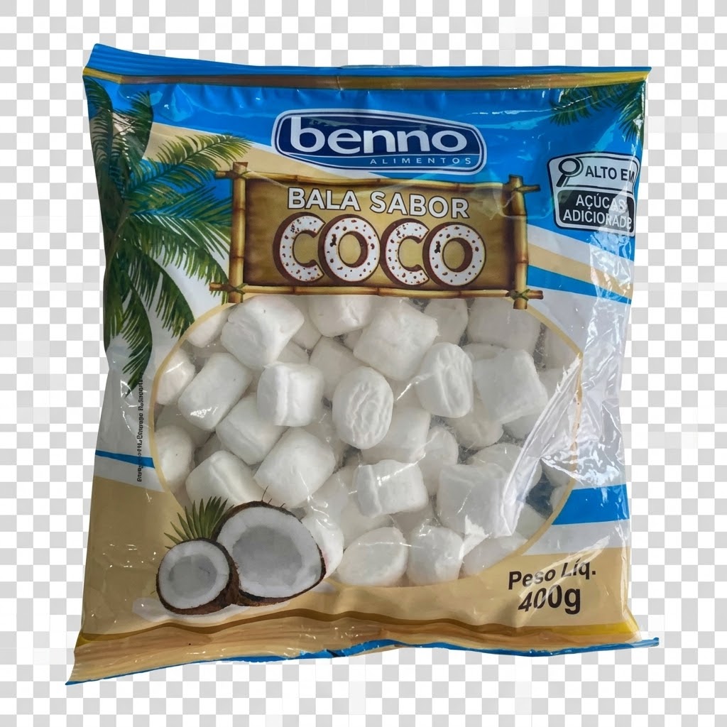 15572205123-watermarked-img-8952768380793322999.jpg BALA DE COCO 400G - BENNO ALIMENTOS - Imagem 1