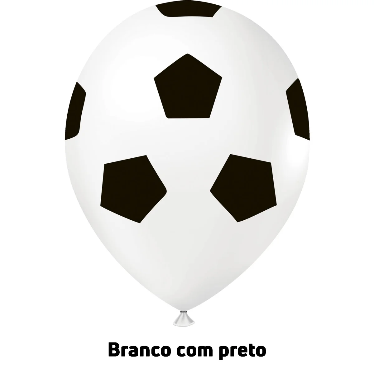 15358318441-futebol-branco-preto.webp BALÃO DE LATEX 9 POLEGADAS BOLA FUTEBOL BRANCO / PRETO COM 25 UN - JOY - Imagem 1