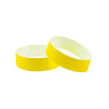 PULSEIRA DE IDENTIFICAÇÃO PLÁSTICO SLIM LASER C/50 UN  - AMARELO