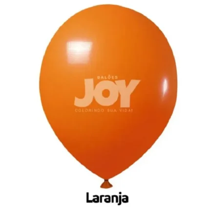 BALÃO DE LATÉX 8 POLEGADAS LARANJA REDONDO COM  50UN - JOY