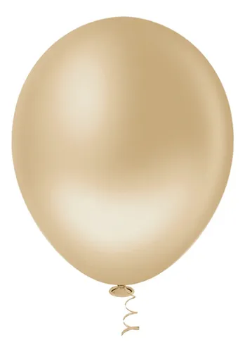 BALÃO DE LÁTEX 16 POLEGADAS CREME CANDY CROMADO COM 12 UN - JOY