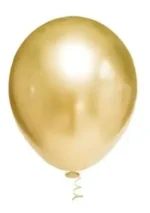 BALÃO DE LATÉX 5 POLEGADAS  OURO CROMADO REDONDO COM 25 UNID- JOY - Imagem 2