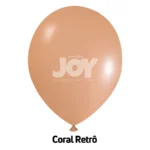 BALÃO DE LATÉX  5 POLEGADAS  CORAL CANDY RETRO REDONDO COM 50 UNID- JOY - Imagem 2