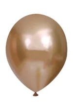 BALÃO DE LATÉX 9 POLEGADAS OURO CROMADO REDONDO COM 25 UNIDADES - JOY - Imagem 2