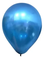 BALÃO DE LATÉX 9 POLEGADAS AZUL CROMADO REDONDO COM 25 UNIDADES - JOY - Imagem 2