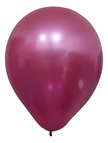 BALÃO DE LATÉX 5 POLEGADAS PINK CROMADO REDONDO COM 25 UNIDADES - JOY