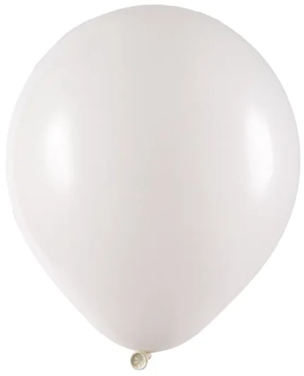 BALÃO DE LATÉX 5 POLEGADAS BRANCO REDONDO COM 50 UNIDADES - JOY