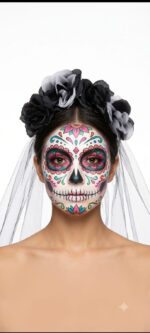 TIARA DE FLOR CAVEIRA MEXICANA - Imagem 3