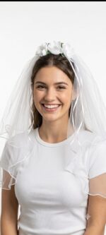 FANTASIA VÉU DE NOIVA COM FLORES - Imagem 2