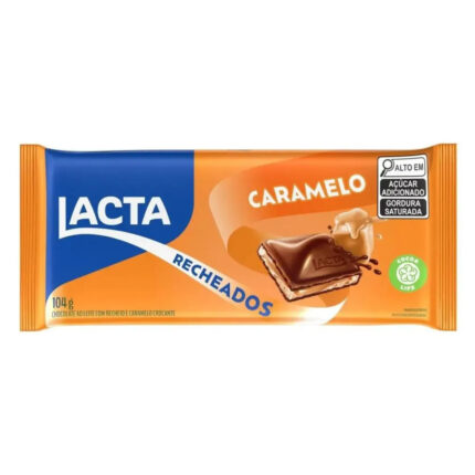 BARRA DE CHOCOLATE CARAMELO RECHEADA 104G - LACTA