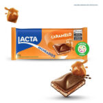 BARRA DE CHOCOLATE CARAMELO RECHEADA 104G - LACTA - Imagem 2