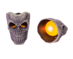 VELA CAVEIRA DE LED HALLOOWEEN