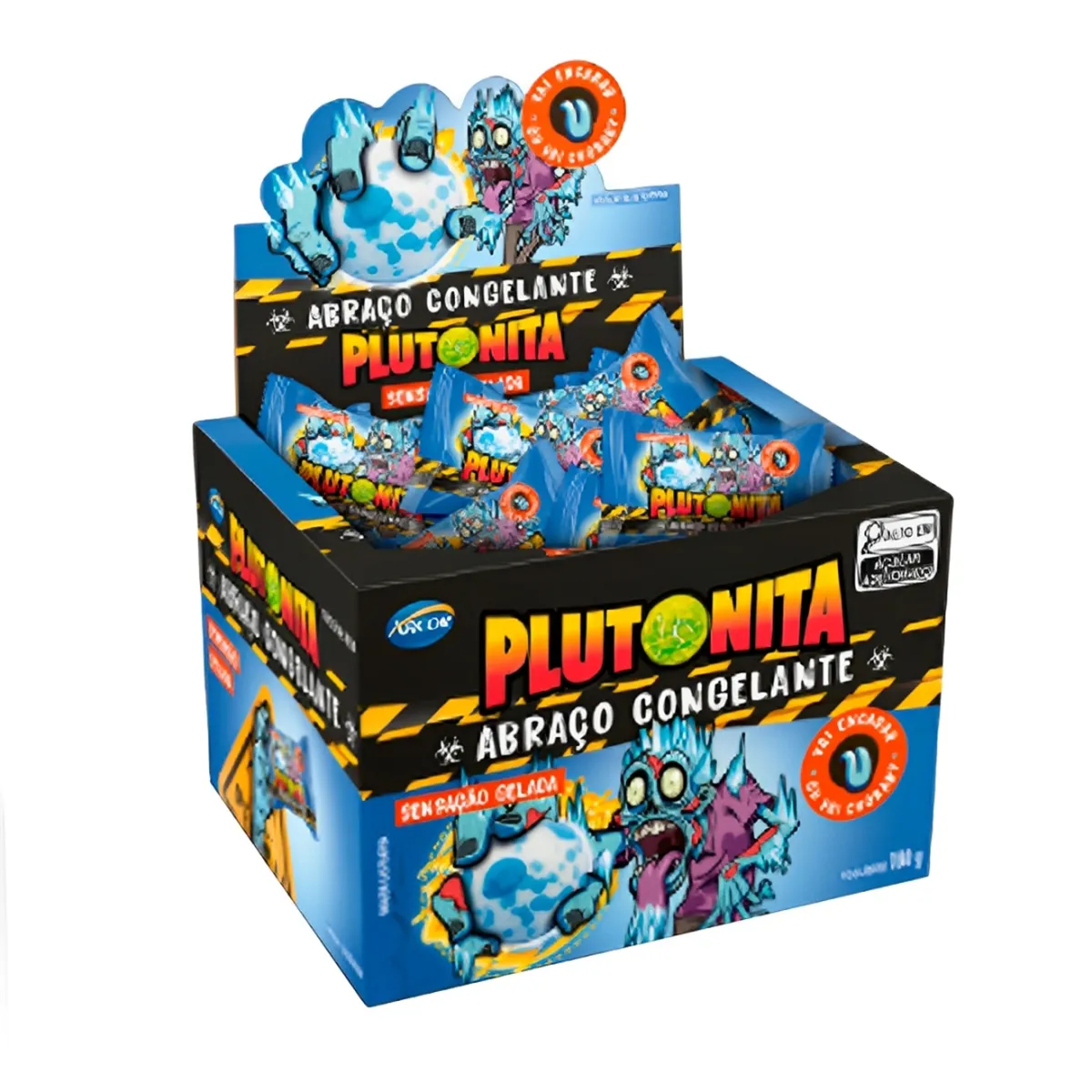 15384661823-chicle-plutonita-abraco-congelante-180g.webp CHICLETE PLUTONITA ABRAÇO CONGELADO 180G - 36 UNIDADES - ARCOR - Imagem 1