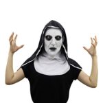 MÁSCARA DE LÁTEX DA FREIRA COM VÉU PRETO
