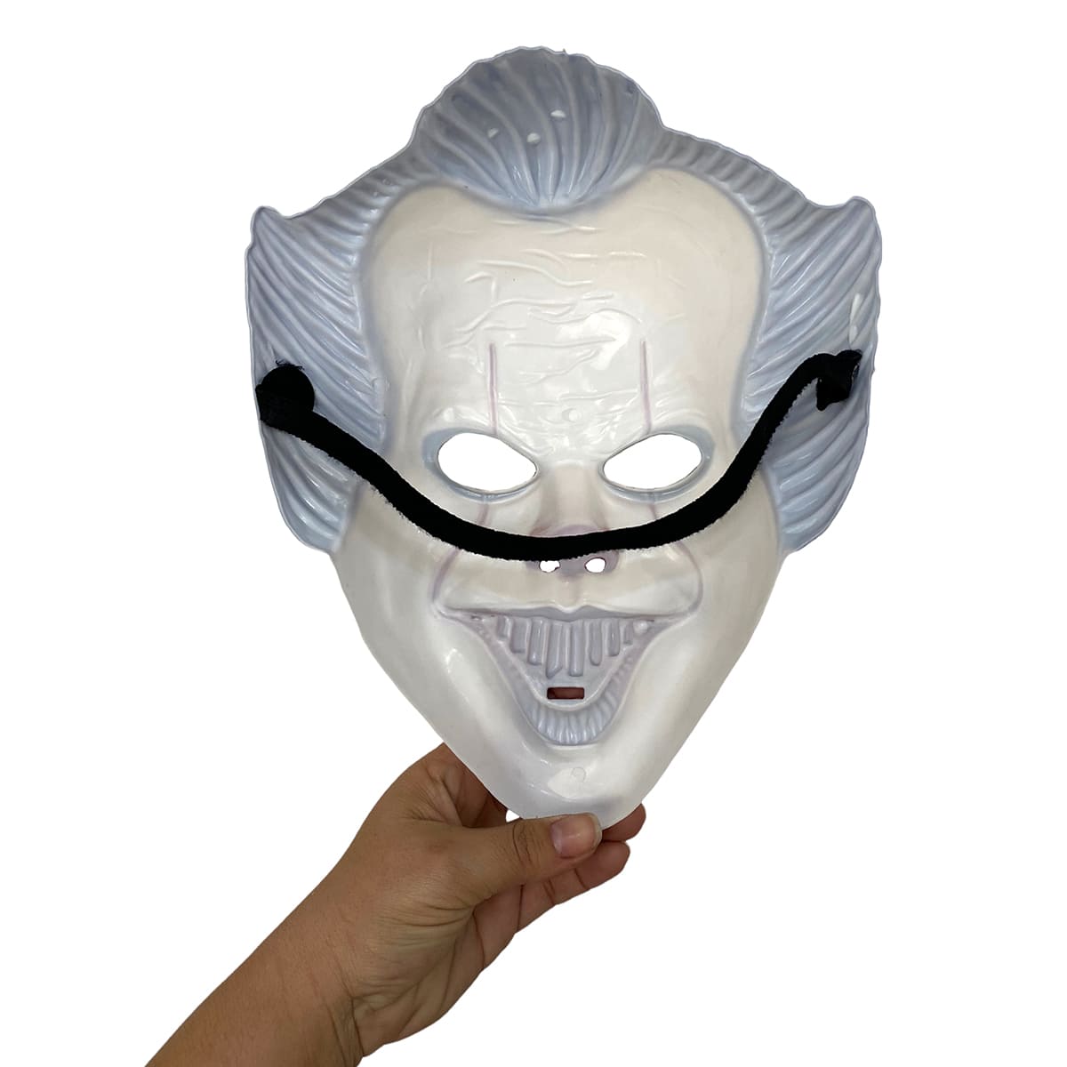 15601516840-novos-produtos-mascara-palhaco-it-pennywise-azul-1661878766544.jpg MÁSCARA DE PLÁSTICO DO PALHAÇO IT - Imagem 1