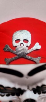 MÁSCARA DE PLÁSTICO CAVEIRA PIRATA - Imagem 2