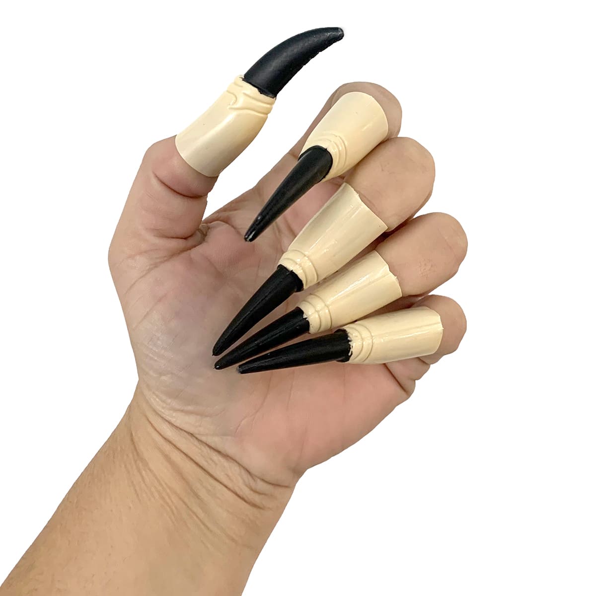 15604169225-halloween-chapeus-mascaras-e-acessorios-unhas-de-bruxa-acessorio-para-fantasia-p-1688494300523.jpg UNHAS DE PLÁSTICO PARA FANTASIA - DEDOS DE BRUXA - Imagem 1