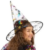 CHAPÉU DE BRUXA TULE COLORIDO PARA HALLOWEEN - Imagem 3