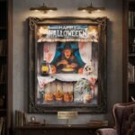 PAINEL TNT ESTAMPADO BRUXA HALLOWEEN 1,40X1,0M 40G/M² 1400MM