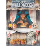 PAINEL TNT ESTAMPADO BRUXA HALLOWEEN 1,40X1,0M 40G/M² 1400MM - Imagem 2