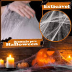 TEIA DE ARANHA BRANCA HALLOWEEN - Imagem 2