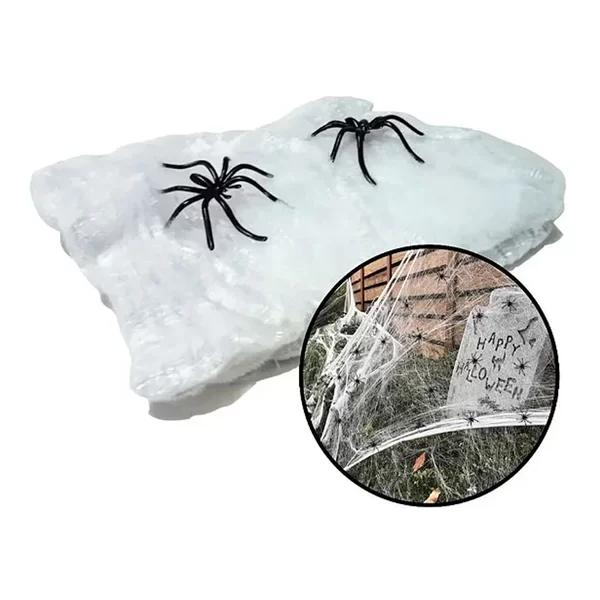 15606285369-br-11134207-7r98r-lm7rsyodpree3e.jpg TEIA DE ARANHA DECORAÇÃO COM 20 GRAMAS - HALLOWEEN - Imagem 1