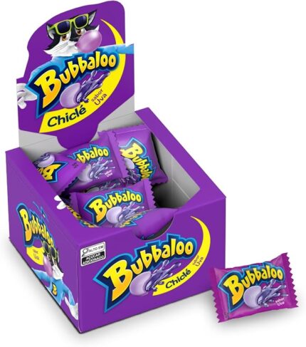 CHICLETE BUBBALOO DE UVA - CAIXA 300G COM 60UN
