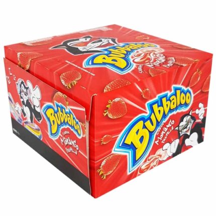 CHICLETES BUBBALOO DE MORANGO - 300G COM 60UN