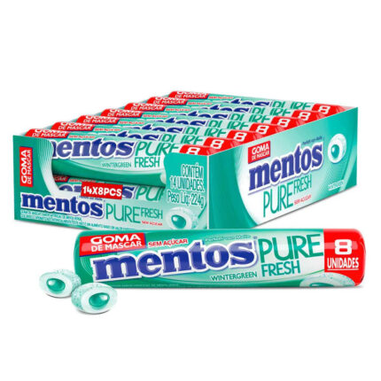CHICLETES PURE FRESH STICK WINTERGREEN 8X14UN 224G - MENTOS