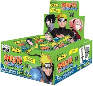 CHICLETE NARUTO HORTELÃ 360G COM 90UN – BUZZY