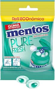 REFIL GARRAFA CHICLETES PURE FRESH WINTERGREEN 56G -  MENTOS