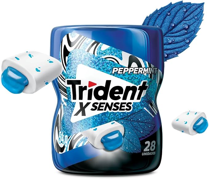 15610419050-61d8dnewnll-ac-sx679.jpg CHICLETES TRIDENT GARRAFA XSENSES PEPPERMINT - Imagem 1