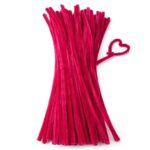 HASTE CHENILLE 30 CM COM 30 UN  - PINK