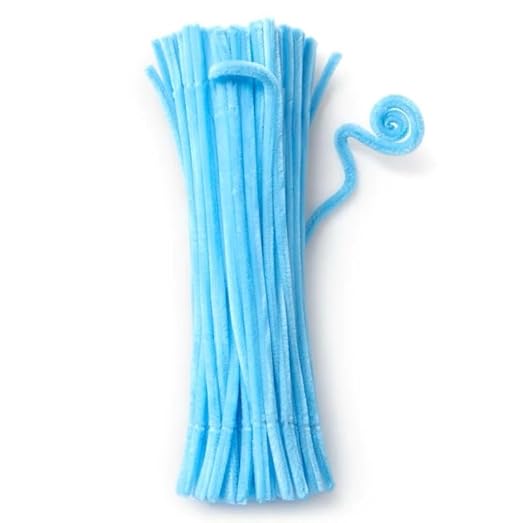 15611907798-41x7gmux5fl-sx522.jpg HASTE CHENILLE 30 CM COM 30 UN - AZUL CLARO - Imagem 1