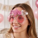 ÓCULOS BRIDE TO BE ROSA BRILHANTE - PONTO DAS FESTAS - Imagem 3