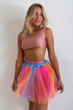 SAIA DE TULE MULTICOLORIDA 40CM - Imagem 4