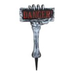 ENFEITE DE HALLOOWEEN ESTACA ESQUELETO DANGER