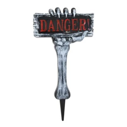 ENFEITE DE HALLOOWEEN ESTACA ESQUELETO DANGER
