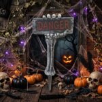 ENFEITE DE HALLOOWEEN ESTACA ESQUELETO DANGER - Imagem 3