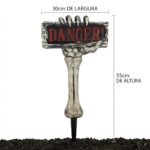 ENFEITE DE HALLOOWEEN ESTACA ESQUELETO DANGER - Imagem 4
